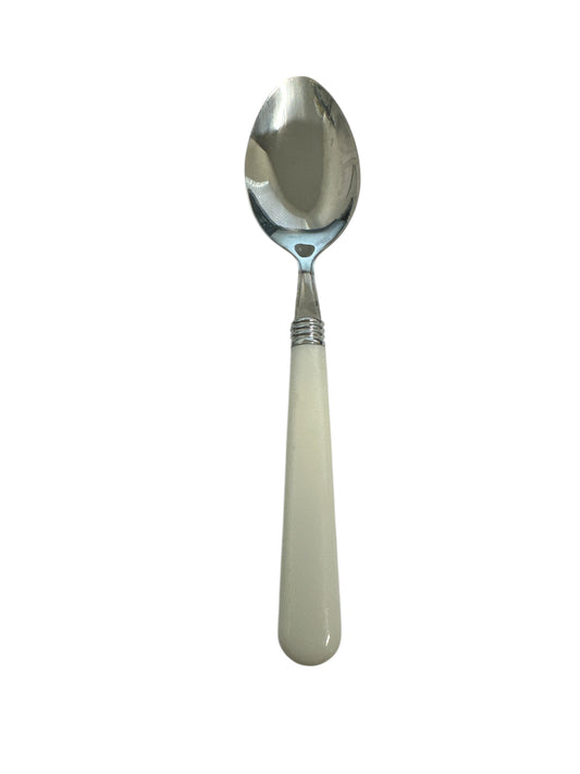 Spoon with white handle