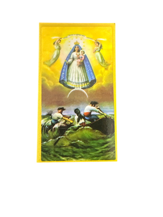 Prayer Card Our Lady of Charity 4"x 2"