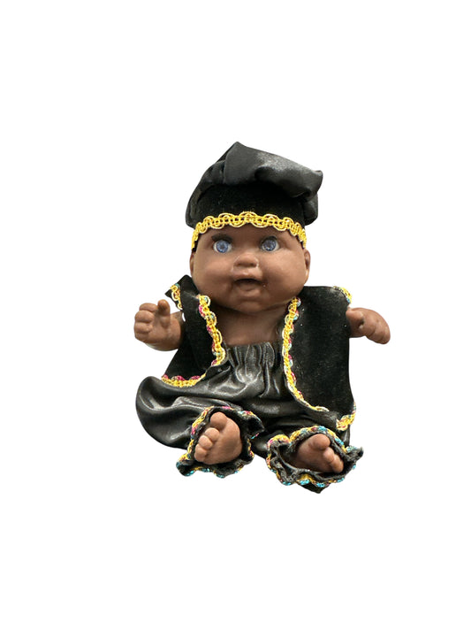 6" Baby boy dressed in Black(Egun/ Ancestor)