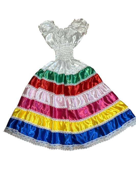 Satin 7 colors dress