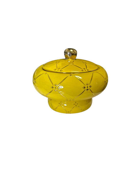 Yellow/ Gold tureen 9"x 5"x 9"