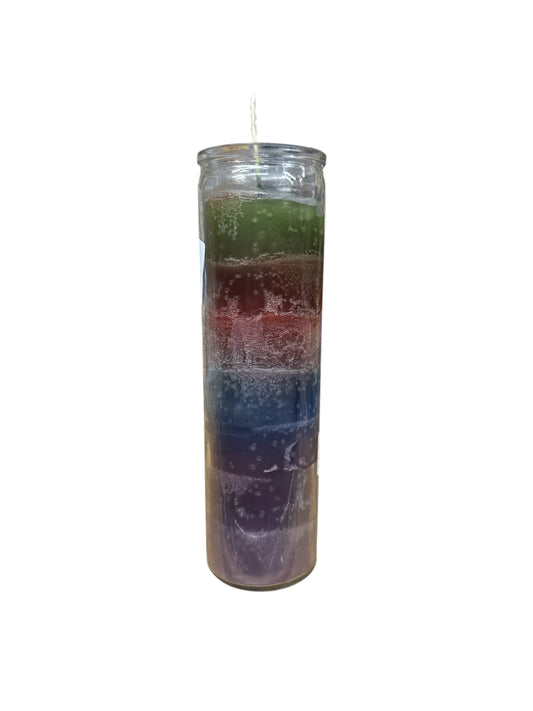8" Crystal 7 colors candle