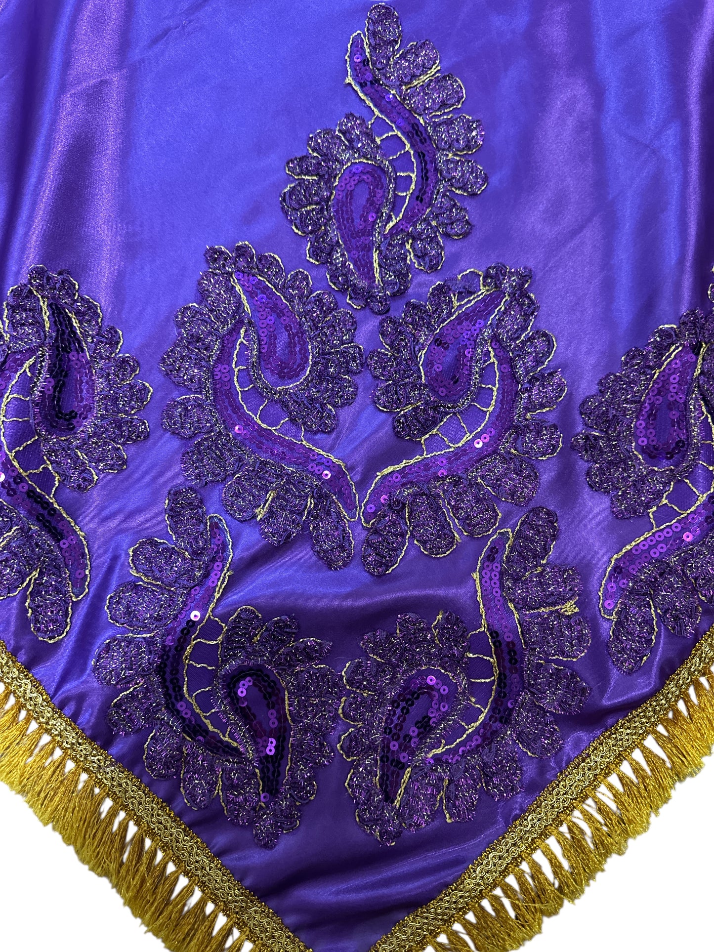 Saint Lazarus decorated satin cloth 36"x 36"