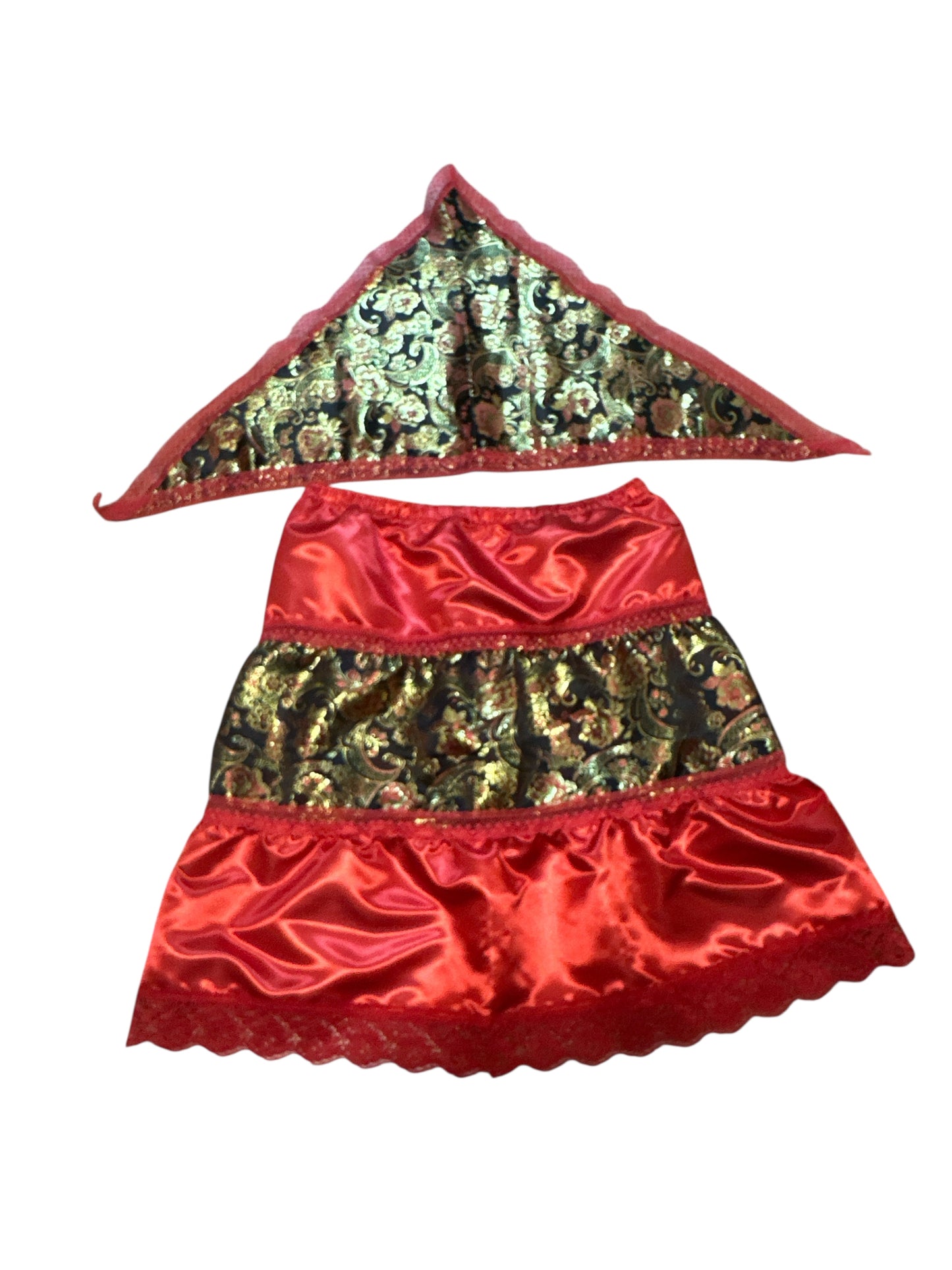 Red and Black skirt with keel one size