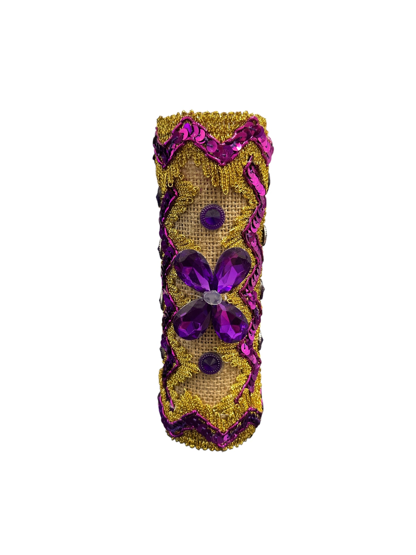 8" Saint Lazarus decorated candle