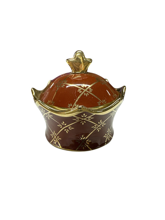 Small Crown Brown/ Gold Soperita  Oya 6”x 6”x 5”