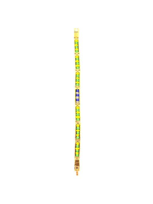 Orula/ Yemaya bracelet (ide) unisex Metal gold Size 8"