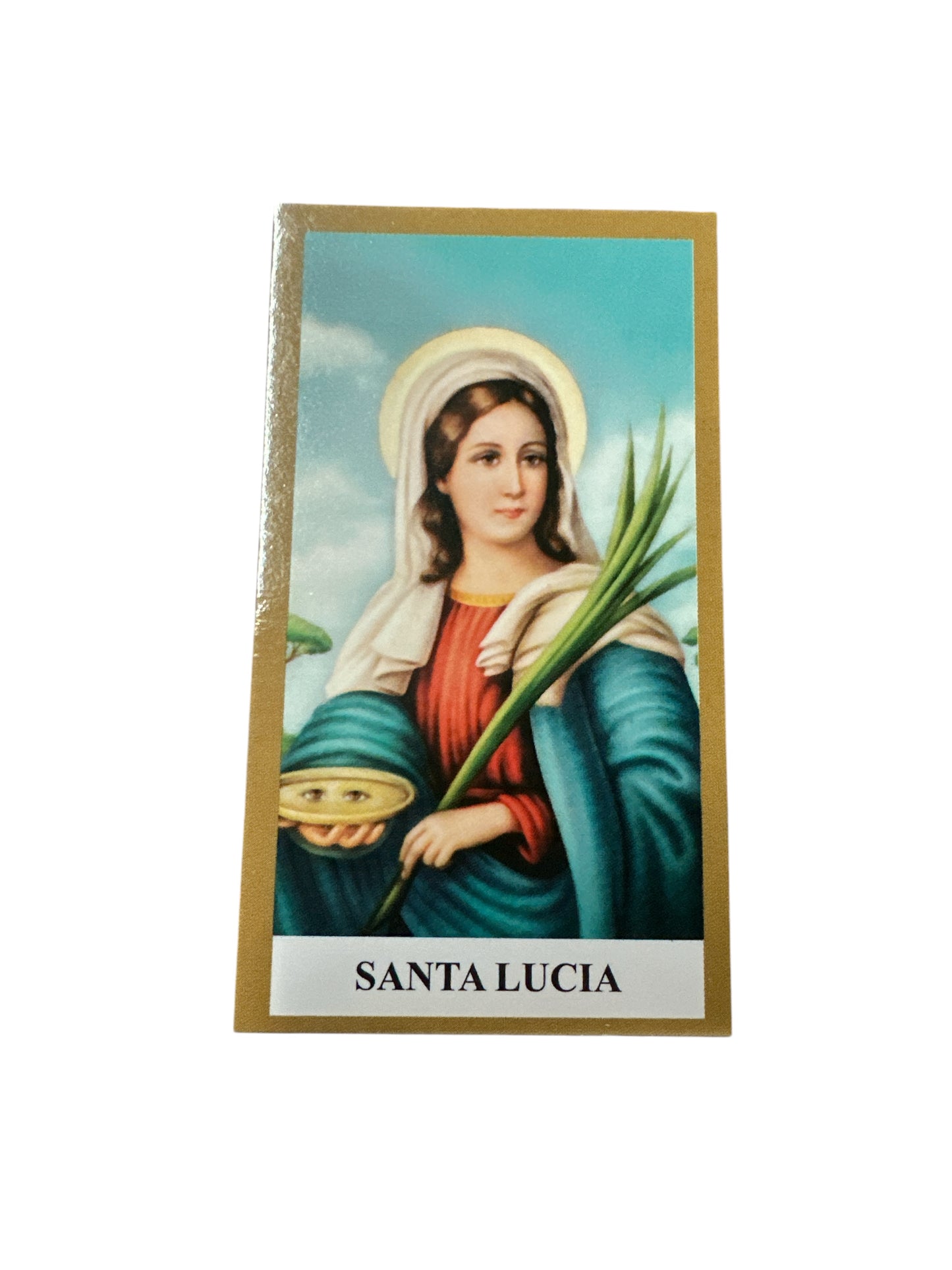 Prayer Card Santa Lucia 4"x2"