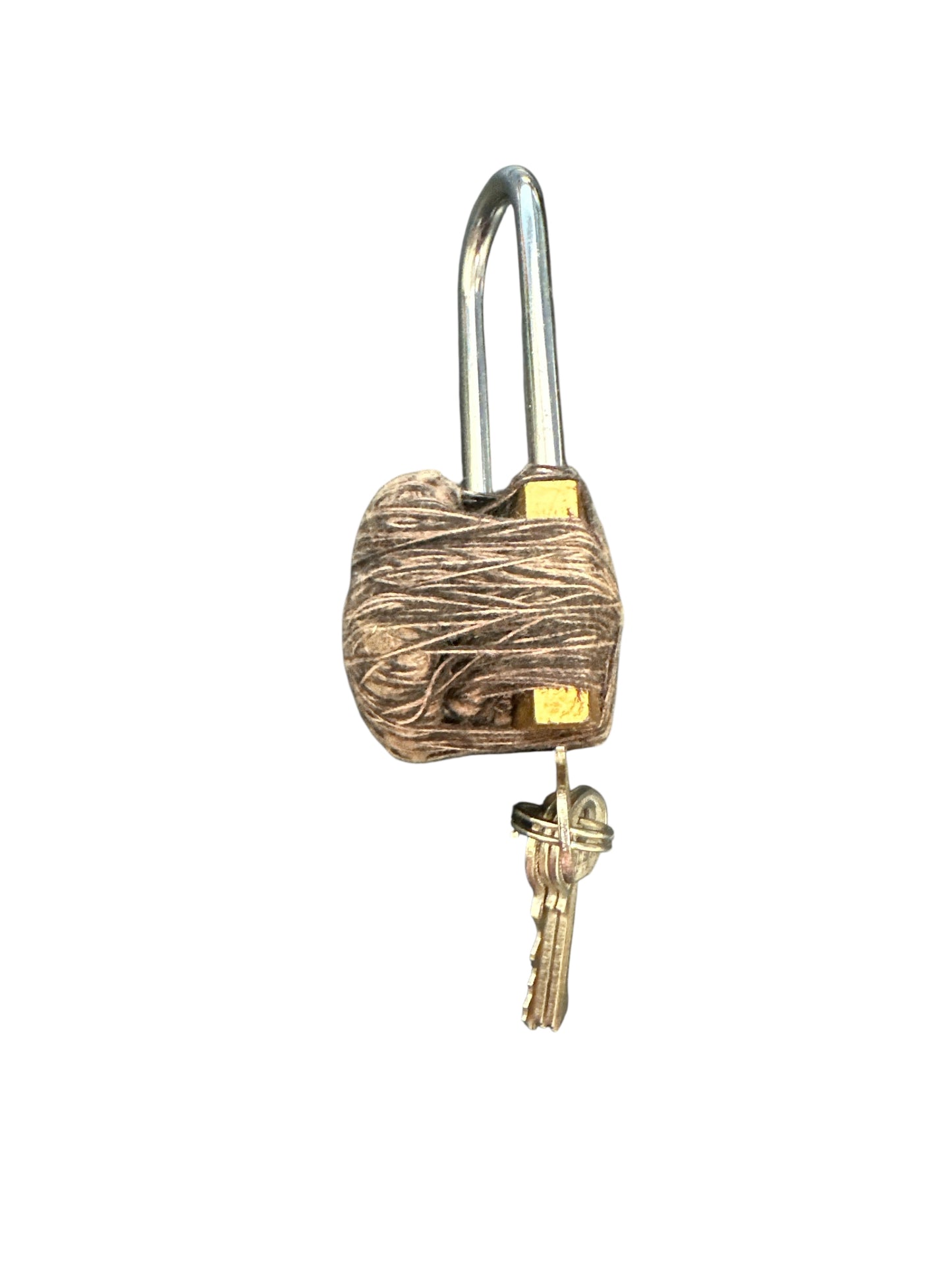 Padlock with medicine for couple ties