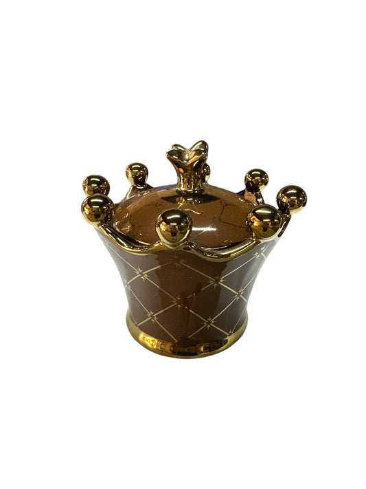 Small Crown Brown/ Gold Soperita  Oya 7"x 7"
