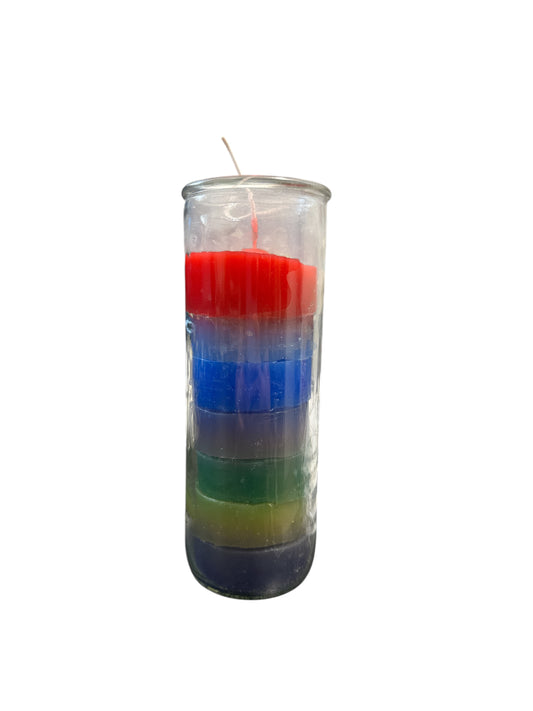 7 Colors Pull out candle 8"x 3"
