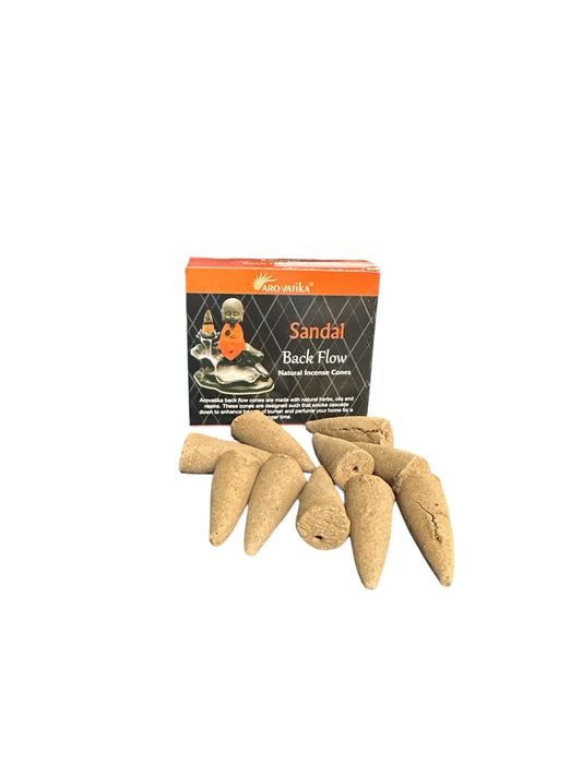 Sandalwood Backflow Incense Cones (10 cones)