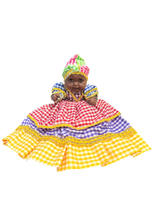 6" Spiritual doll dressed  in 7 Colors (Egun/ Ancestor)