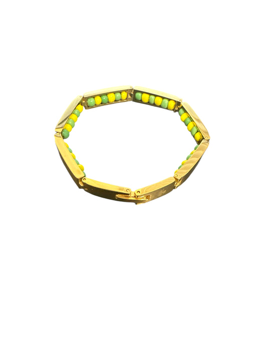 Orula bracelet (ide) Metal gold male Size 8"