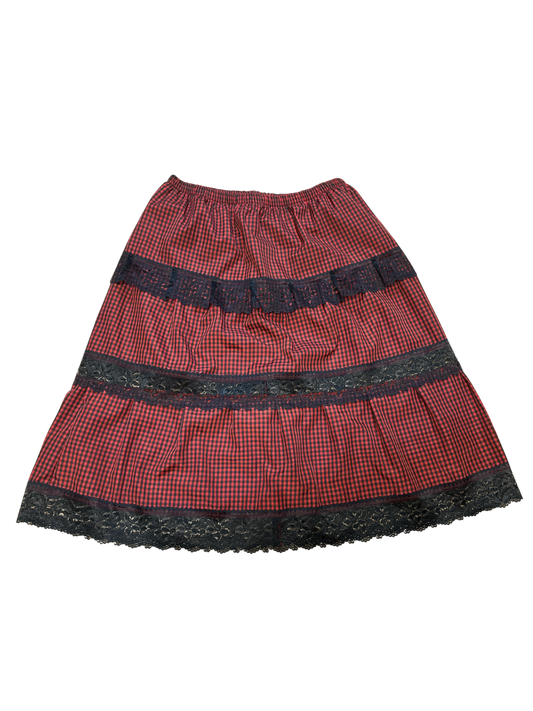 Gingham Red/ Black Skirt