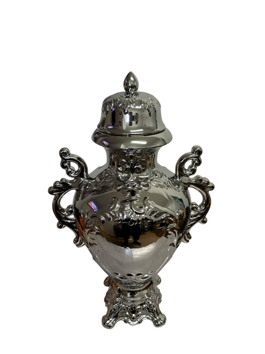 Yemaya/ Obatala Silver Potiche 25"