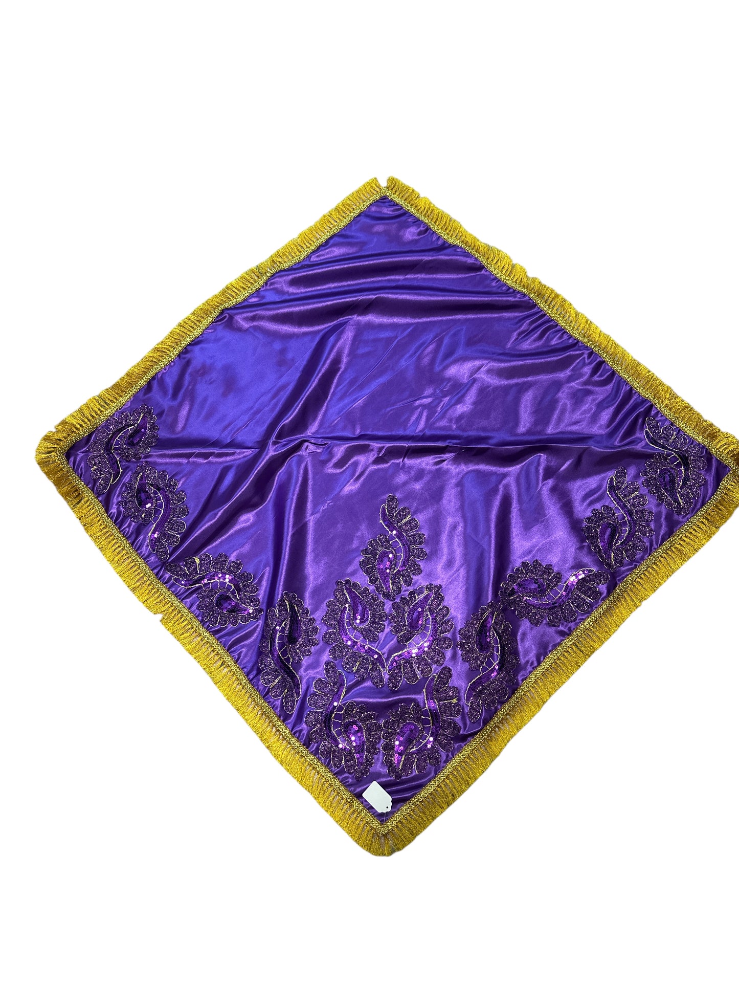 Saint Lazarus decorated satin cloth 36"x 36"