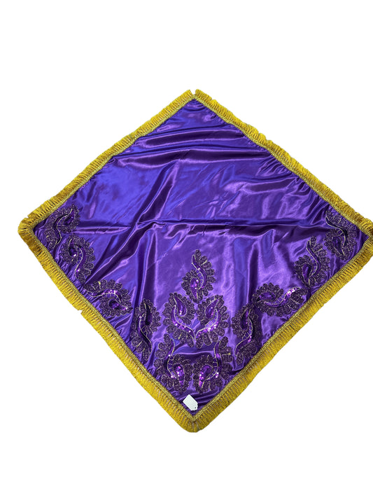 Saint Lazarus decorated satin cloth 36"x 36"