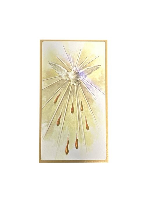 Prayer Card To the Holy Spirit 4"x 2"