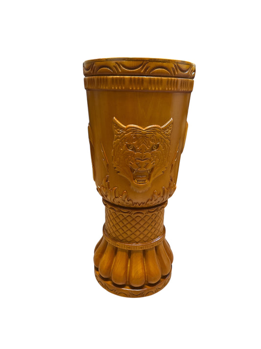 Shango Wooden Pedestal (Pilon) Oak  21”H x 9.5”W