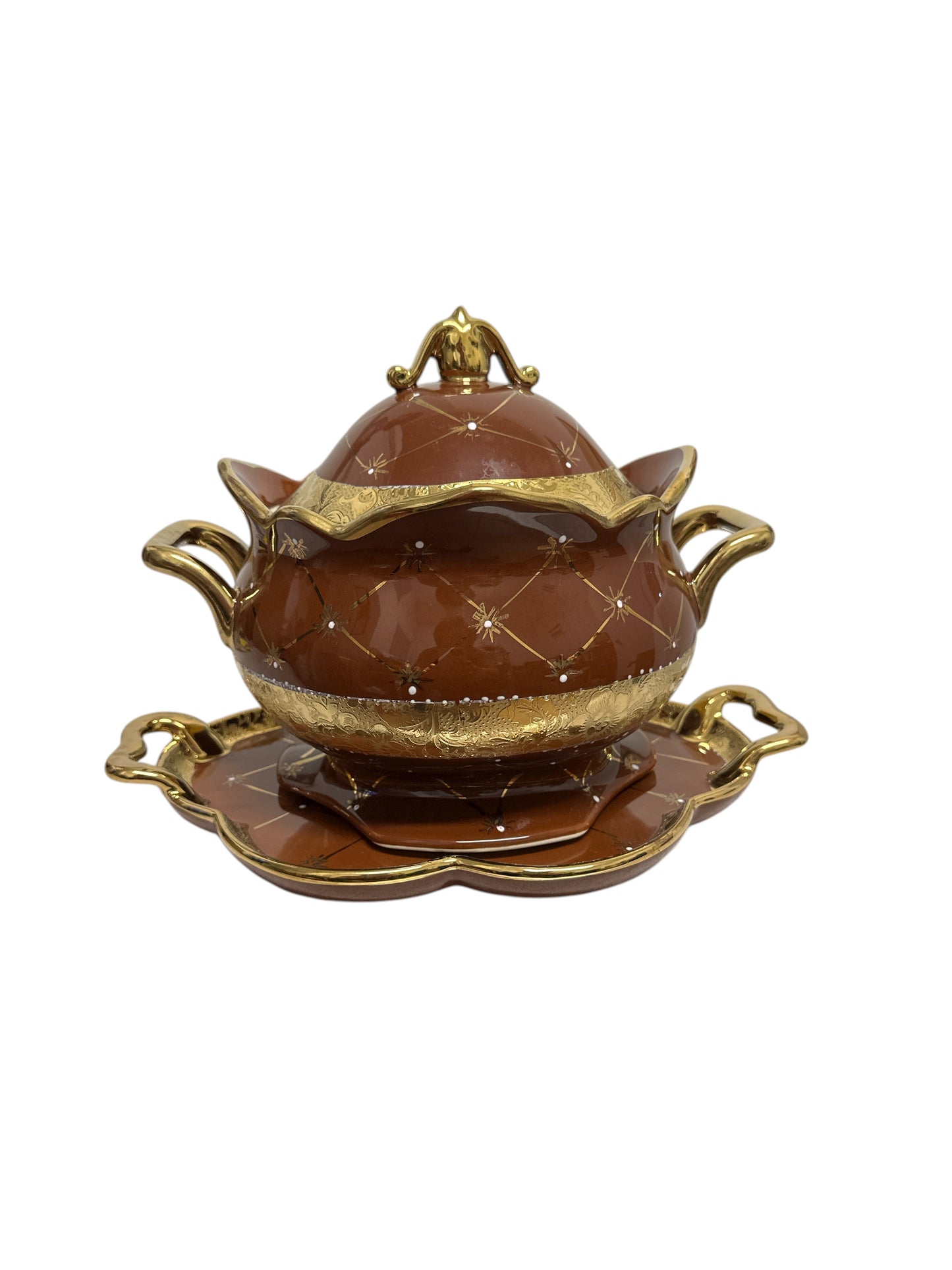 Tureen with plate 8"x 12"