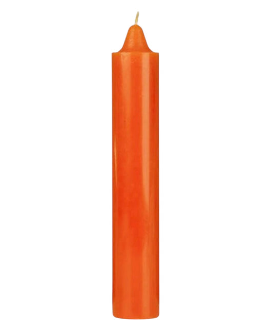 Orange Jumbo candle 9”x 1.5”
