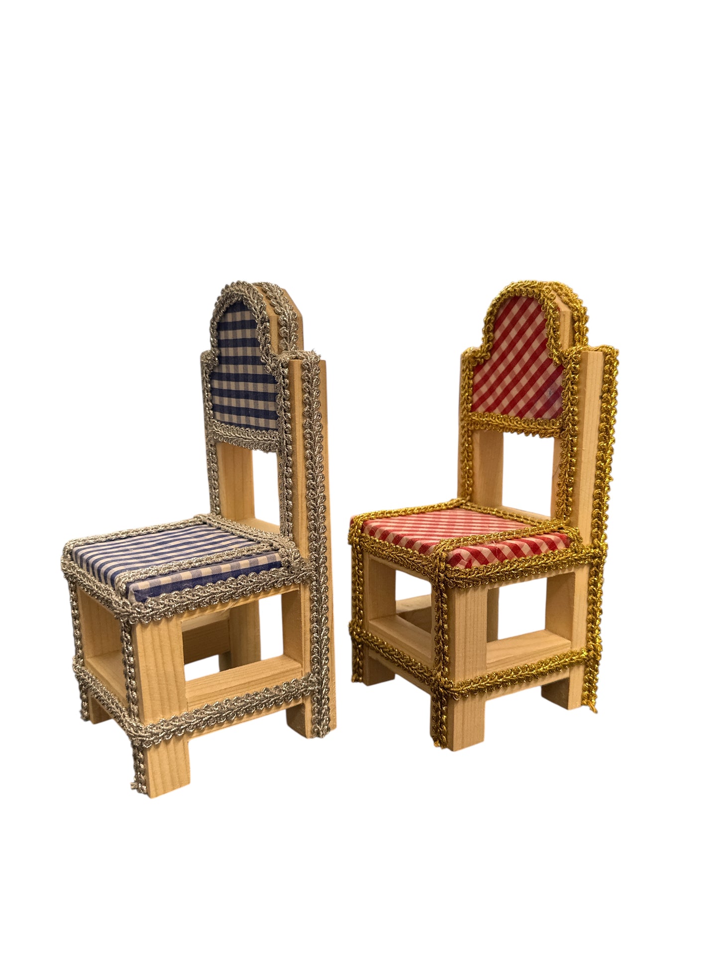 Ibeyi Decorated wooden chair 8"H x 3.5"W  (1 Pair)