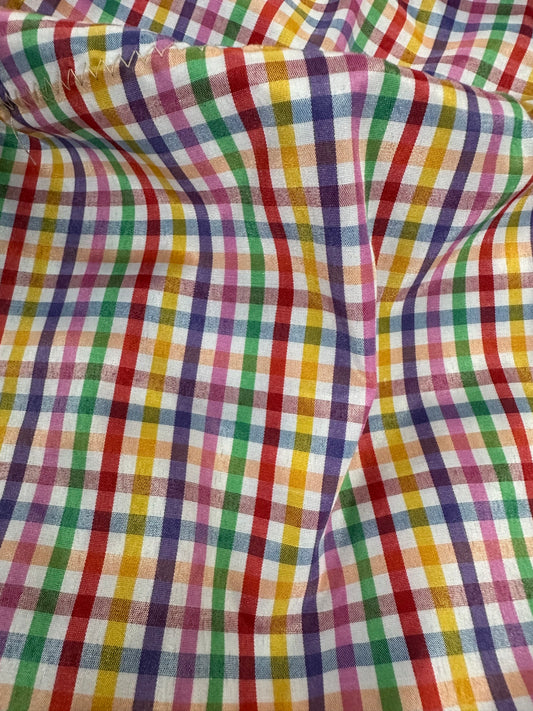 Multicolor Gingham Fabric/ Tela Guinga Multicolores