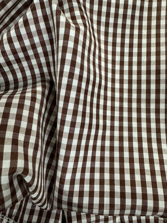 Brown Gingham Fabric/ Tela Guinga Carmelita