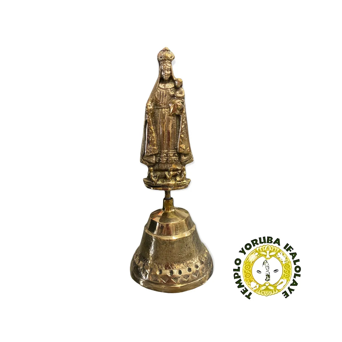 Our Lady of Charity brass Bell 7"