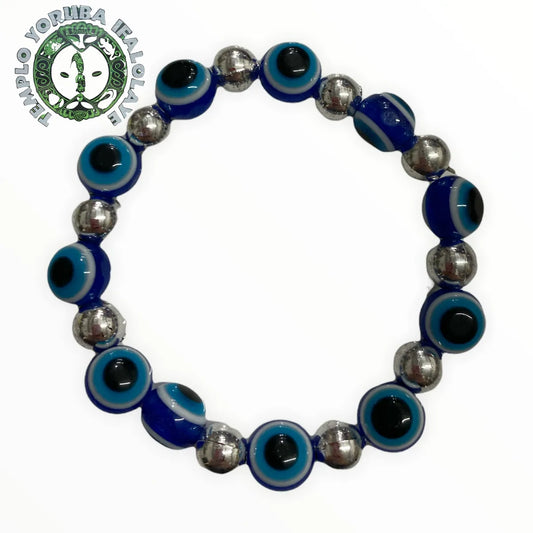 Fashion blue evil eye bead bracelet